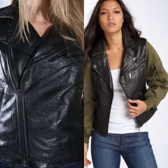 ✂ REDUCED✂William Rast leather jacket LARGE size