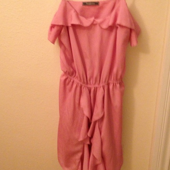 Size L Pink Silky Summer Dress