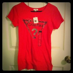 New orange GUESS shirt size medium