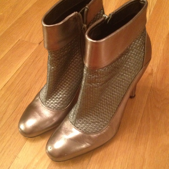 Silver short boots