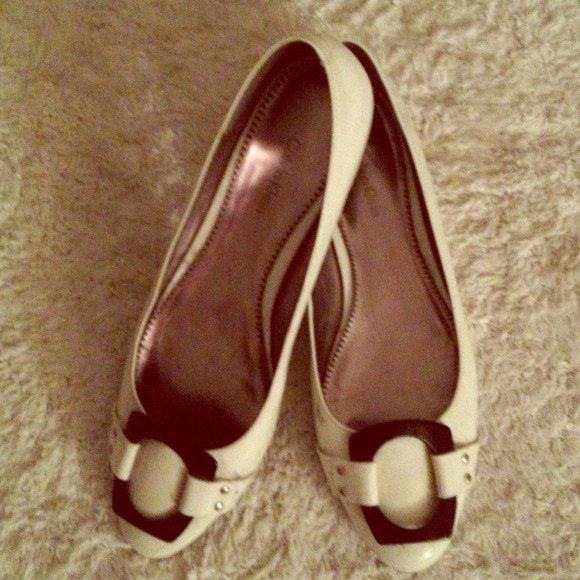 White ballet flats