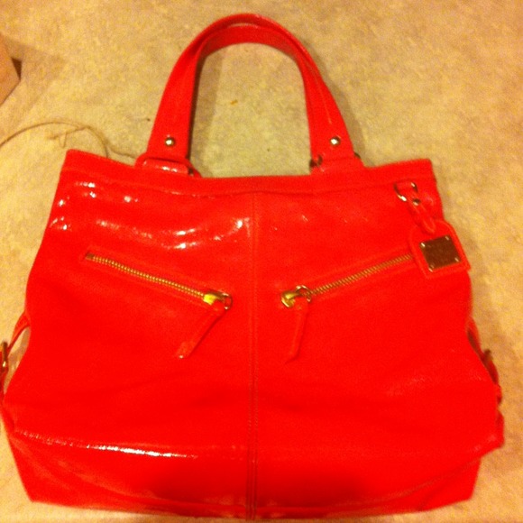 Neon pink dooney and burk purse