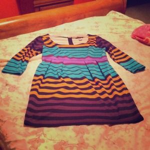 Multicolored Striped Dress