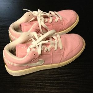 Pink canvas Air Jordans