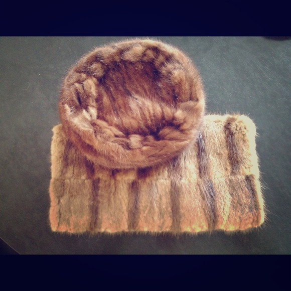 Vintage Mink Pill Hat and Muff!!