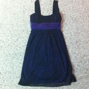 Purple and black dress