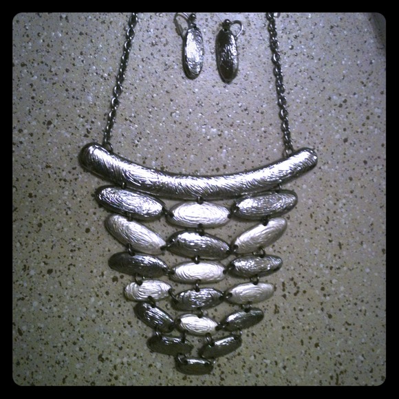 Statement necklace and matching earrings