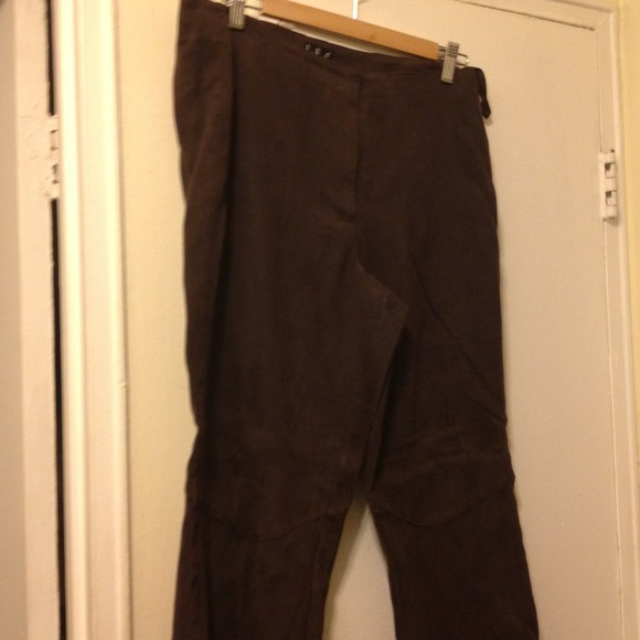 Brown suede like pants