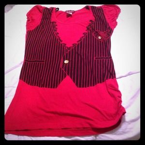 Pink black baby phat shirt