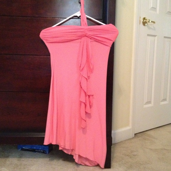 Short coral dress