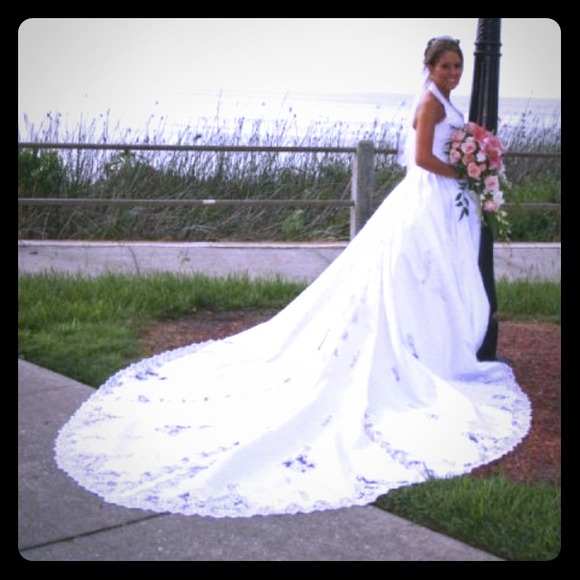 Stunning wedding dress! Long train!