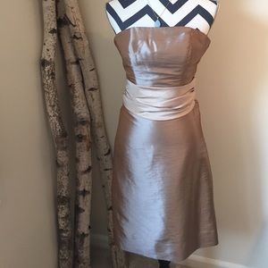 Bill Levkoff champagne cocktail/bridesmaid dress