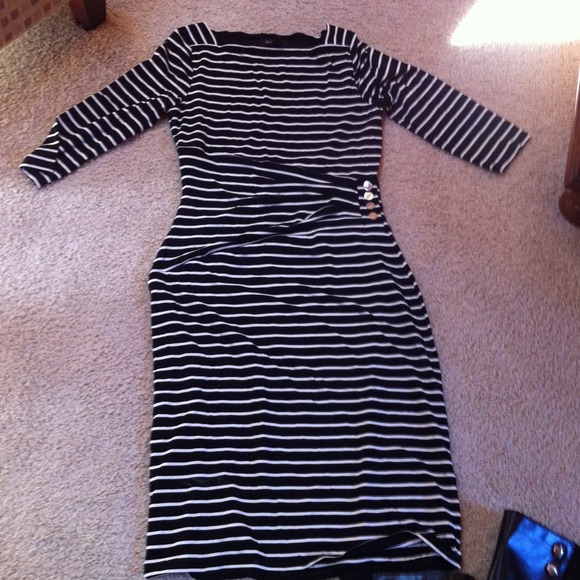 Sold!!!   Black and White Striped Dress