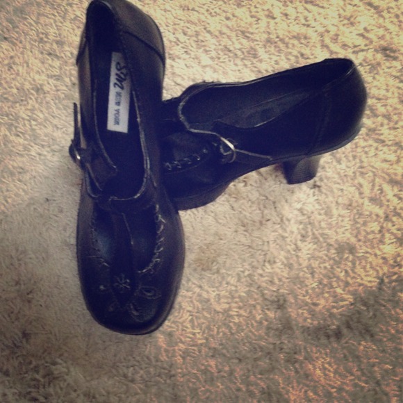 Black buckle heels! In great condition!
