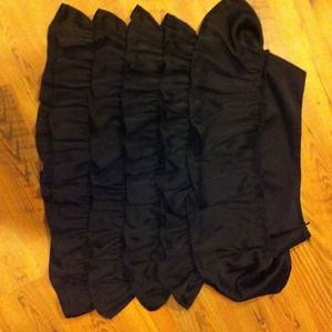 Black ruffled skirt