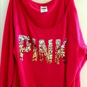 Pink Vs sequin top