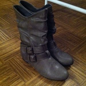 Reserved for @trh - Grey mid-calf boots NWOT