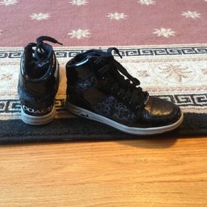 COACH. Size 7. High top sneakers.