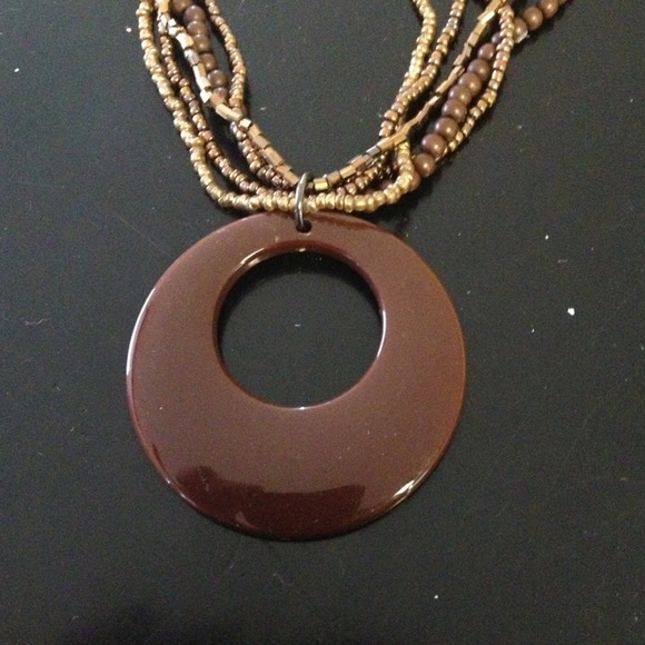 💚TRADED💚Brown beaded necklace - Picture 2 of 3