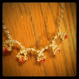 Red & silver necklace
