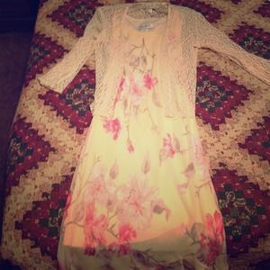 Yellow floral dress