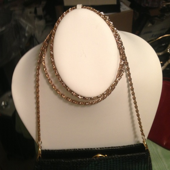 Vintage Mesh Evening Bag Blue Teal Green - Picture 2 of 3