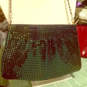 Vintage Mesh Evening Bag Blue Teal Green