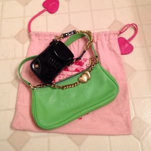 BUNDLE Green juicy couture bag & case