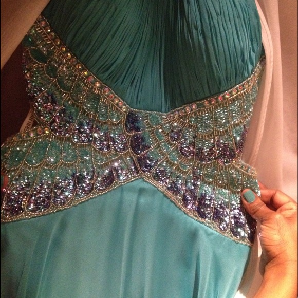 Baby blue prom dress