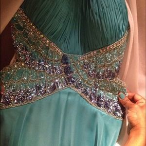 Baby blue prom dress