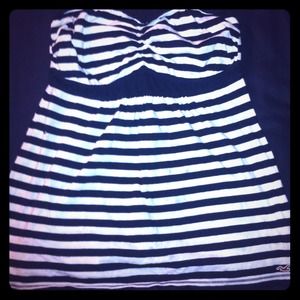 Strapless striped top