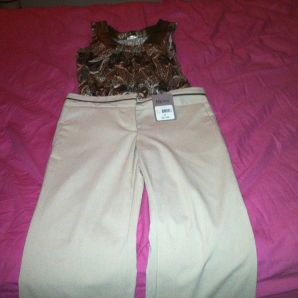 Studio Y top with metro7 flair polyester pant - Picture 1 of 4