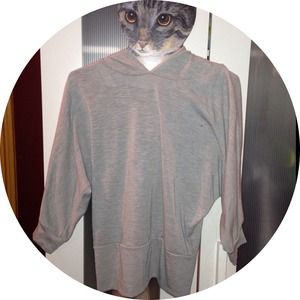 Loose fitting boxy gray hoodie