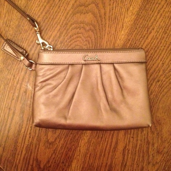 Coach Clutches & Wallets - Coach bronze wristlet