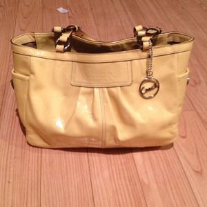 patent leather authentic coach bag