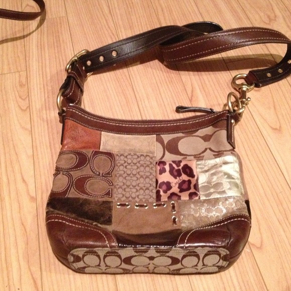 *HOLD* coach patchwork cross body handbag