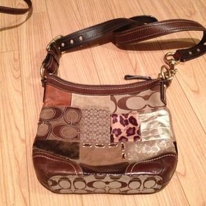 *HOLD* coach patchwork cross body handbag