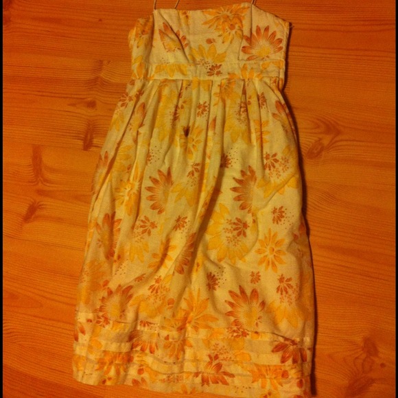 Yellow & white floral sun dress