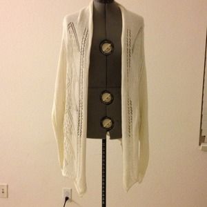Off white bat wing cardigan.