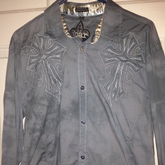 Blueish Gray Button Up