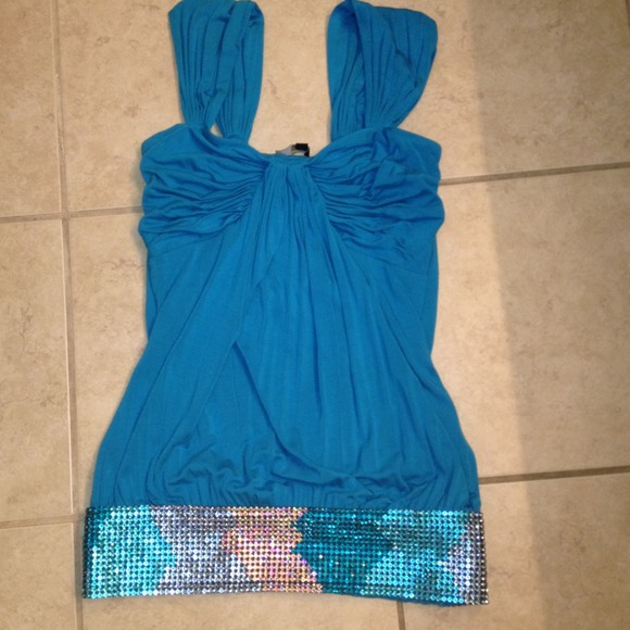Cute Sky tunic with crystals