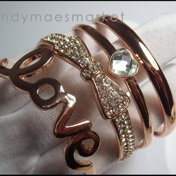 Rose Gold Arm Candy Set of Four