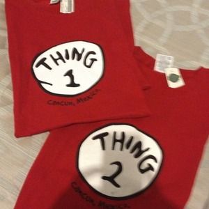 Thing one   Thing two adult size T shirts