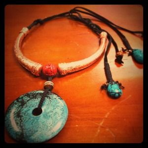 Turquoise/ copper necklace