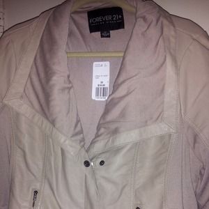 SOLD🆕Faux Leather Fabric Jacket