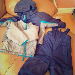 snow outfit with a 3in1 coat