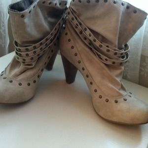 Tan booties