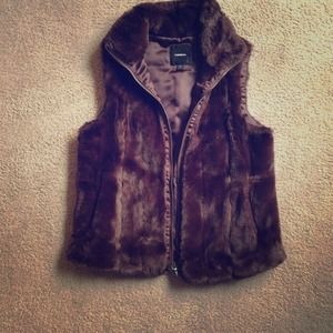 Fur (artificial) vest jacket from Express