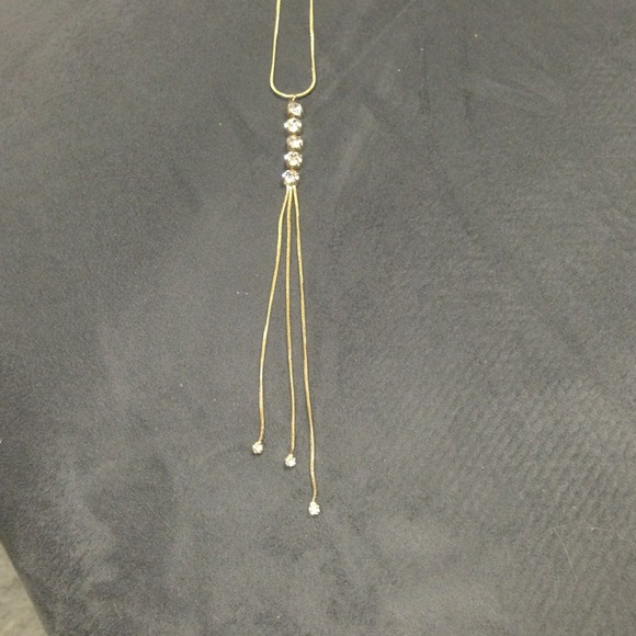 Long Dangling Gold Necklace