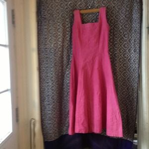Vintage pink cotton/linen dress